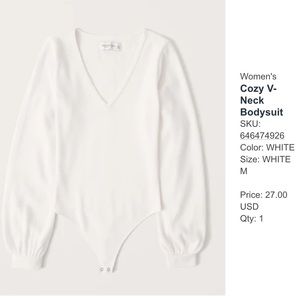 Abercrombie & Fitch Soft and Cozy long sleeve thong bodysuit